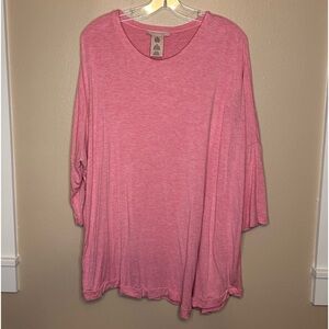 Philosophy Women’s Dropped Shoulder 3/4 Sleeve Shirt Size XL Pink